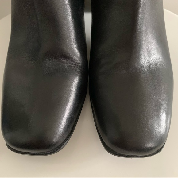 Nine West Primeo - Black Leather Ankle Boots with Heel - Size 8.5M - Picture 9 of 14